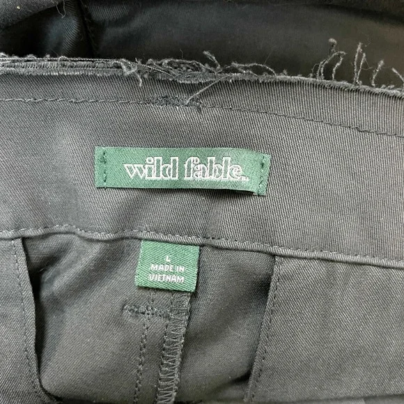Wild Fable Women's Dark Gray Wide Leg Raw Hem Waistband Pants Size L - Picture 5 of 7